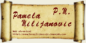 Pamela Milijanović vizit kartica